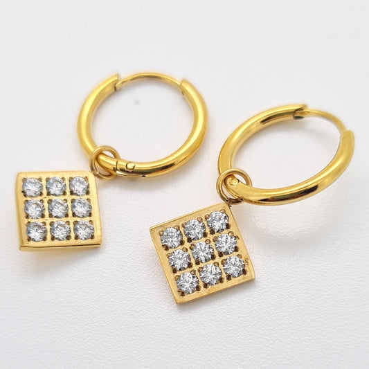 Pendientes Damas Oro - (Acero Quirúrgico Waterproof)