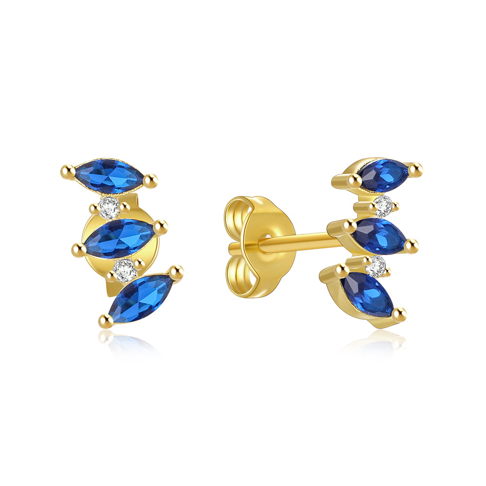 Pendientes Alegra Azules - (Plata de Ley 925)