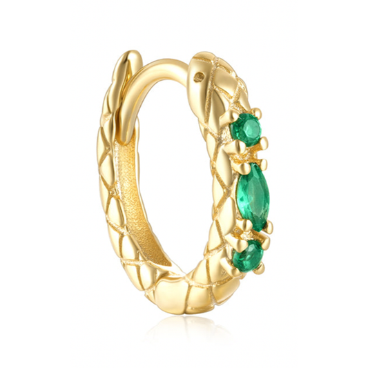 Aros Amazonas Verde - (Plata de Ley 925)