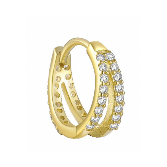 Aros Doble Brilli - (Plata de Ley 925)