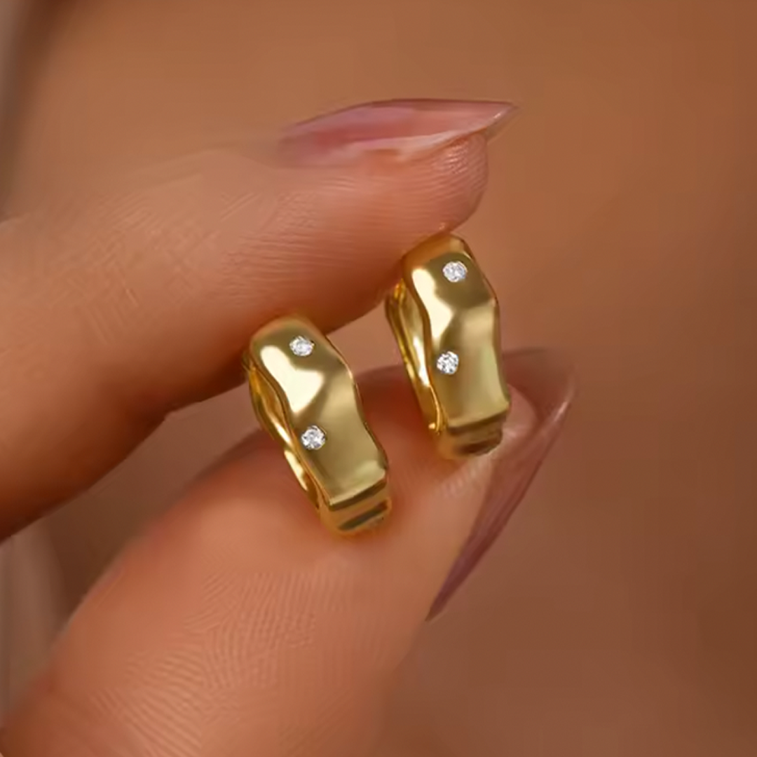 Aros Leticia Oro - (Plata de Ley 925)