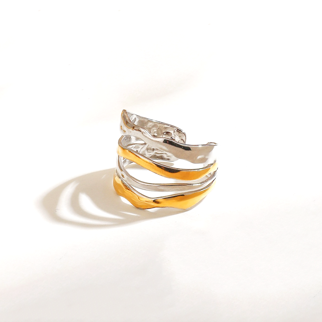 Anillo Bicolor - (Acero Quirúrgico Waterproof)
