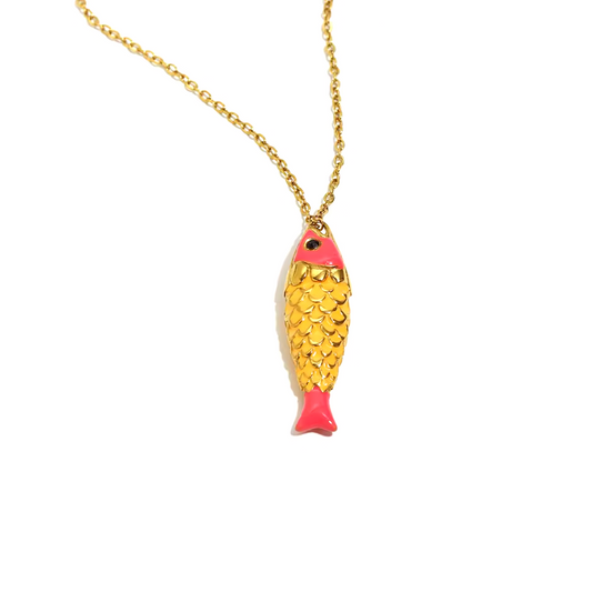 Collar Pez Naranja - (Acero Quirúrgico Waterproof)