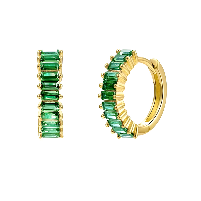 Aros Marta Verdes - (Plata de Ley 925) - Mimiló