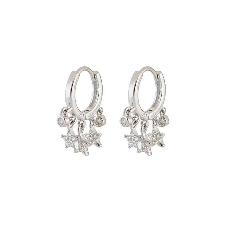 Aros multi Star Brilli Plata - (Plata de Ley 925) - Mimiló