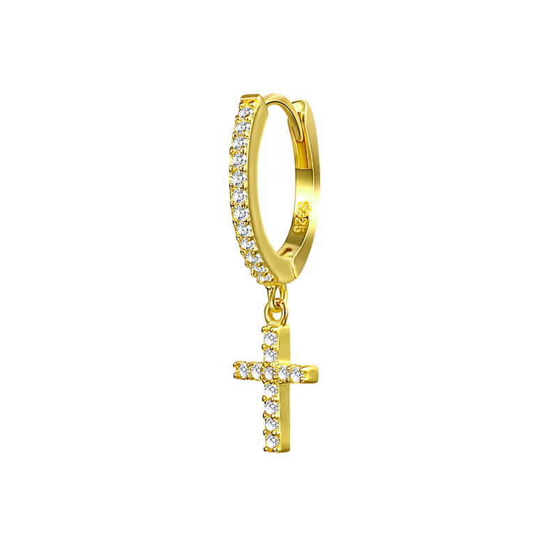 Aros Brilli Cruz Brilli - (Plata de Ley 925) - Mimiló