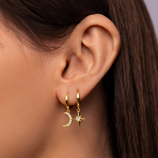 Aros Brill Astros Oro - (Plata de Ley 925)