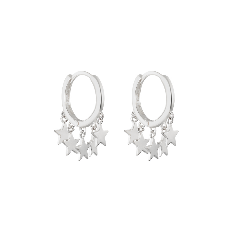Aros Multi estrella Plata - (Plata de Ley 925) - Mimiló