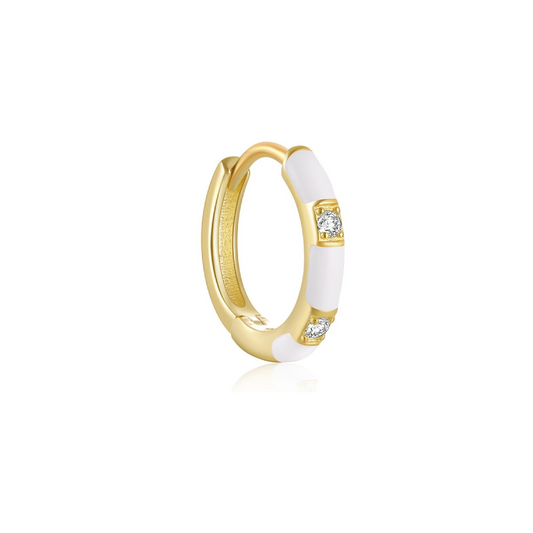 Aros New Bombay Blanco - (Plata de Ley 925)