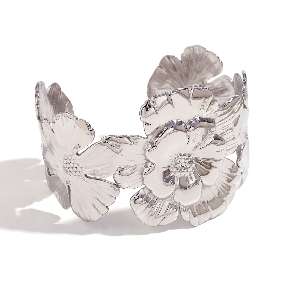Brazalete Bali Plata - (Acero Quirúrgico Waterproof) - Mimiló