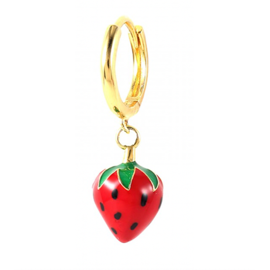 Aros Fresita - (Plata de Ley 925)