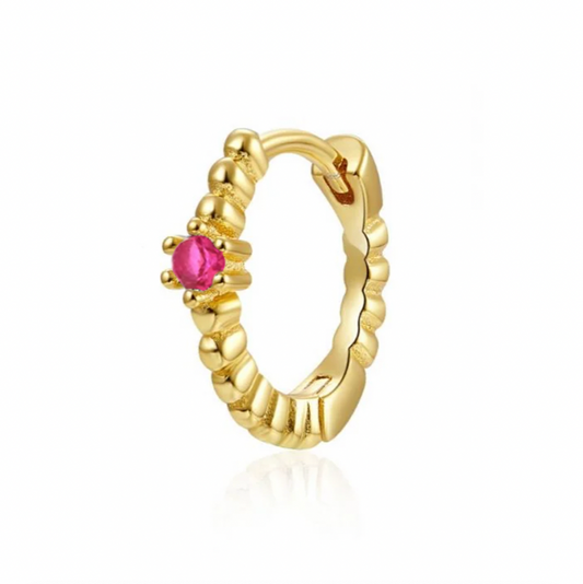 Aros Lisa Pink - (Plata de Ley 925)