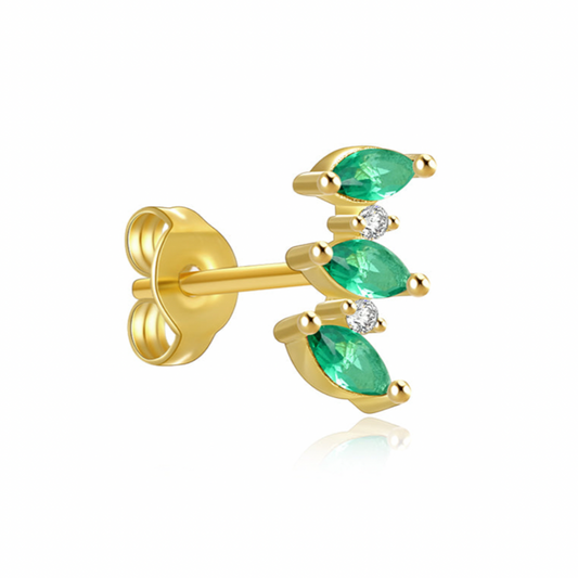 Pendientes Alegra Verdes - (Plata de Ley 925)