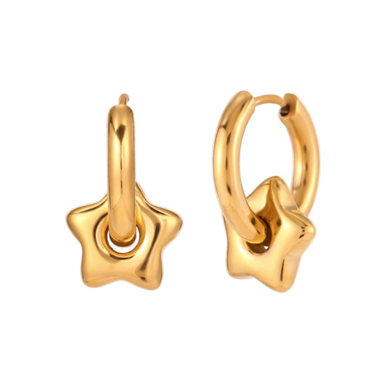 Pendientes Estrella - (Acero Quirúrgico Waterproof)