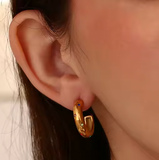 Aros Genoveva Colores - (Acero Quirúrgico Waterproof)