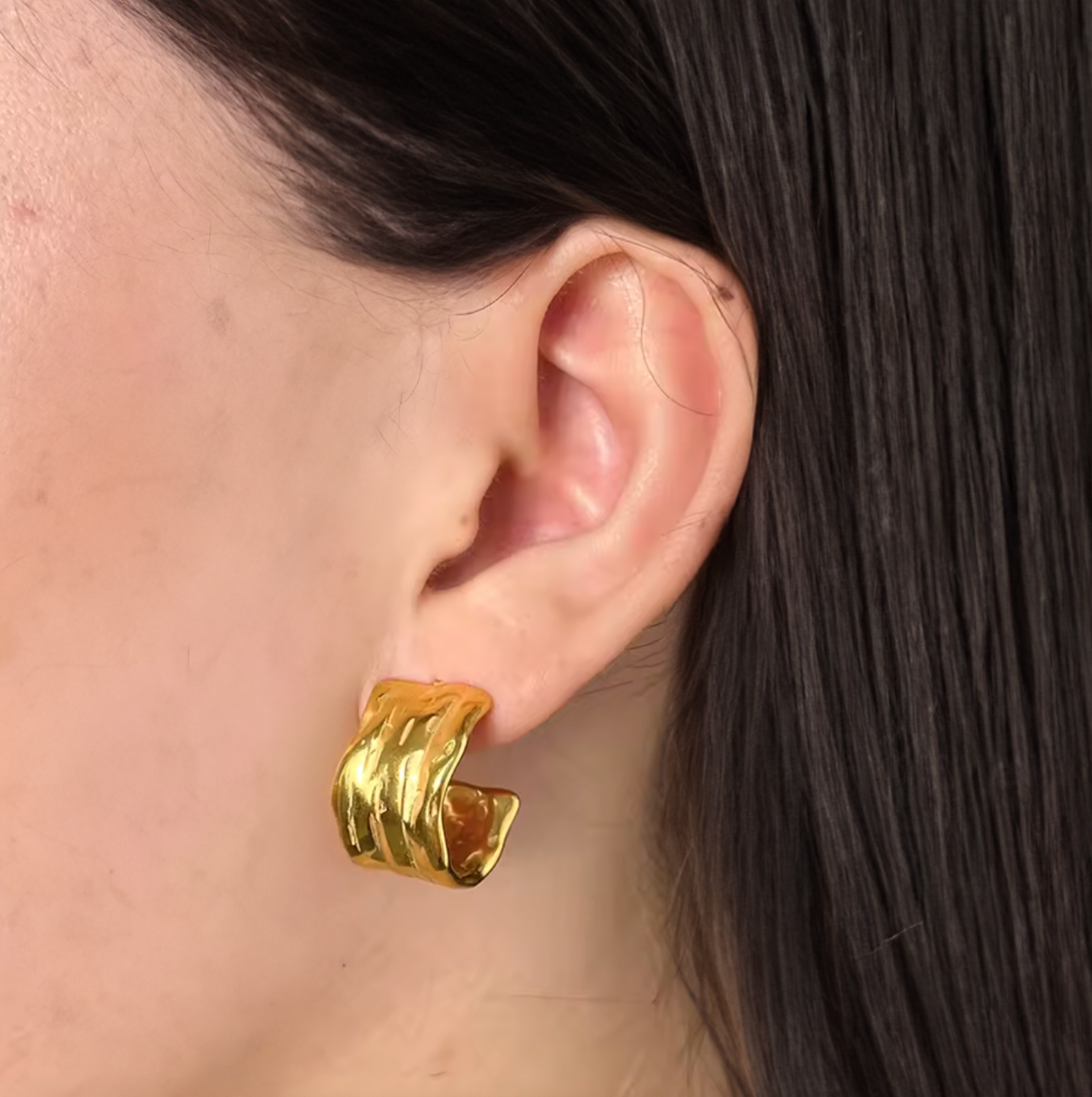 Pendientes Jimena - (Acero Qurúrgico Waterproof)