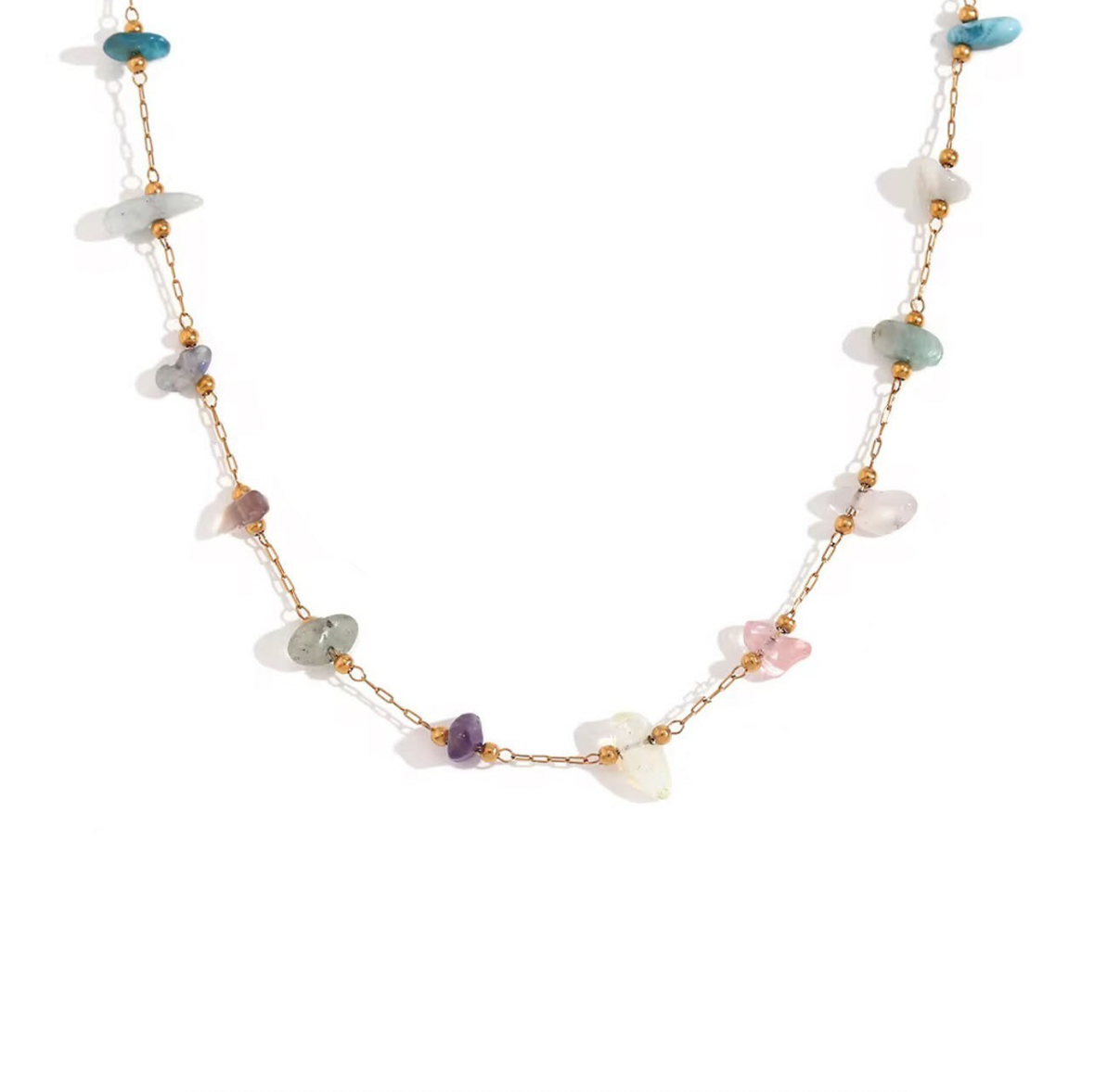 Collar Noa - (Petra: Acero Quirúrgico Waterproof y Piedras)