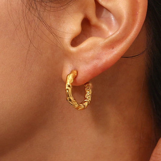 Pendientes Natalia Oro - (Acero Quirúrgico Waterproof)