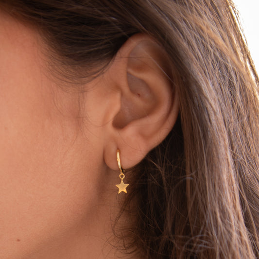 Aros Jimena Star - (Plata de Ley 925) - Mimiló