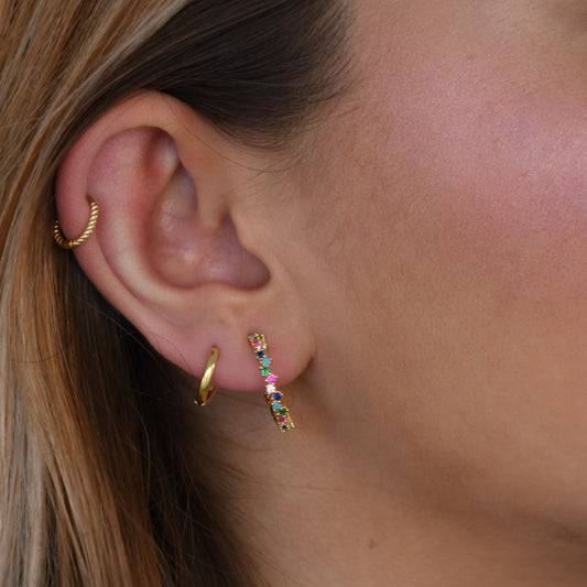 Aritos Plata Gold - (Plata de Ley 925) - Mimiló