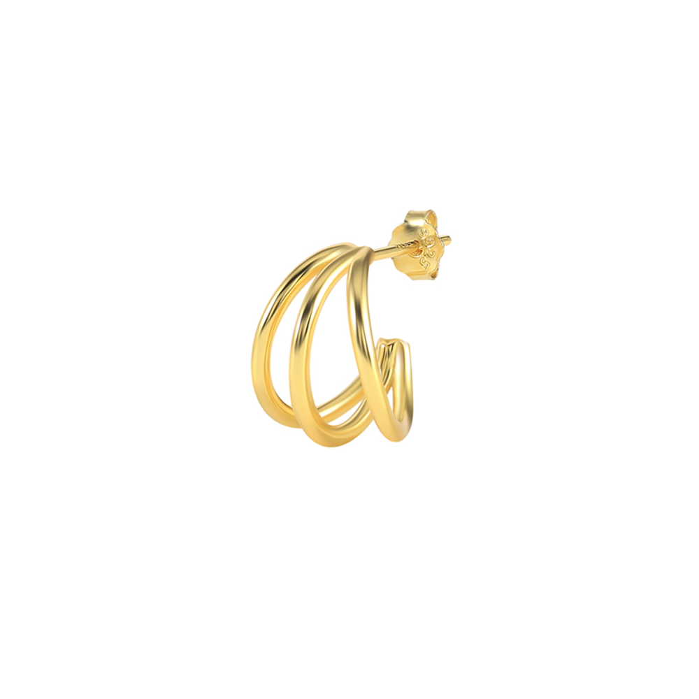 Aro Triple Aro Gold - (Plata de Ley 925)