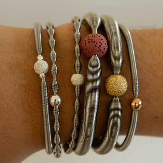 Pulsera Dominó Gruesa Plata Diamantada Oro Rosa 12mm - Acero Quirúrgico - Mimiló