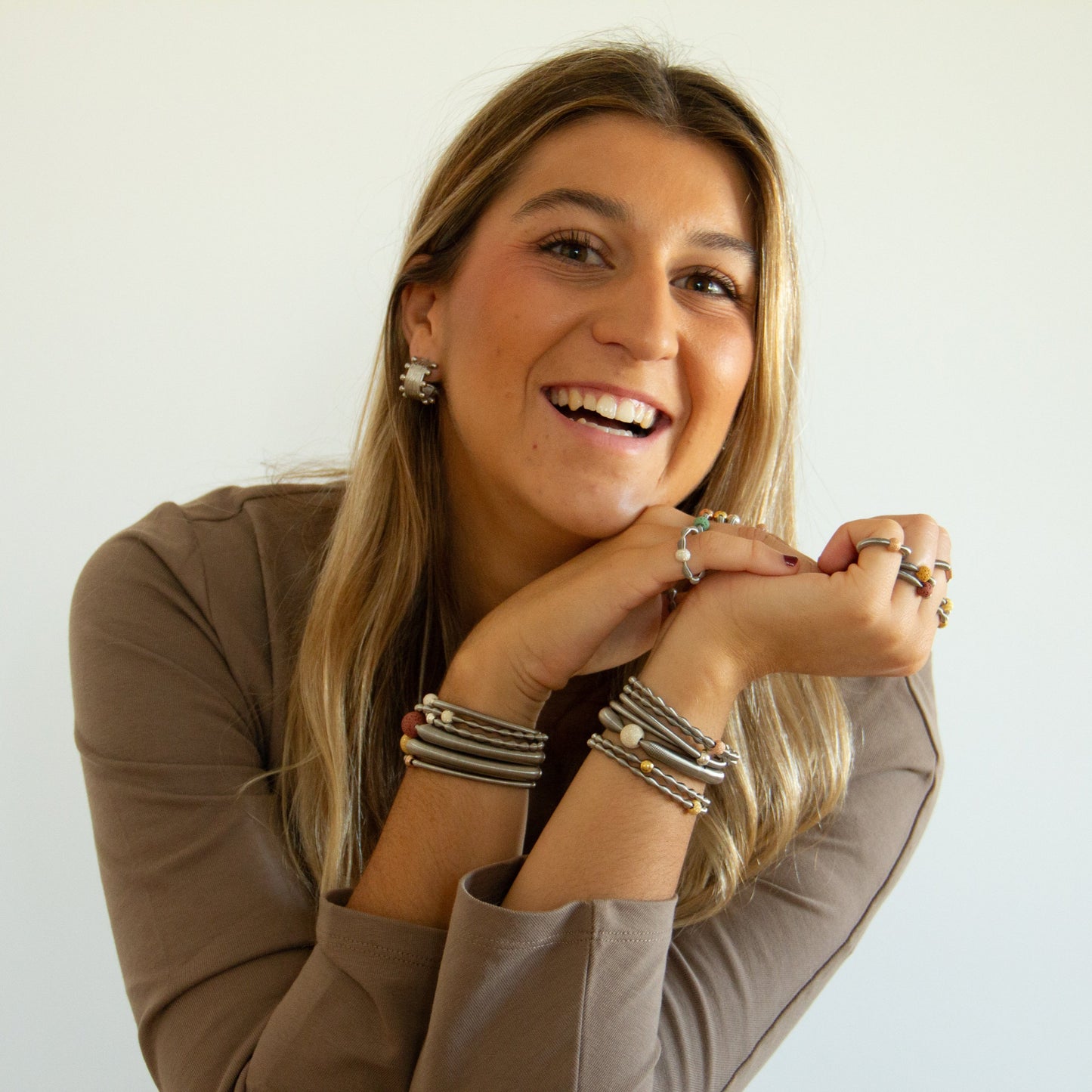 Pulsera Dominó Gruesa Plata Diamantada Oro Rosa 12mm - Acero Quirúrgico - Mimiló