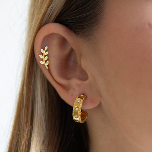 Aros Estambul Oro - (Acero Quirúrgico Waterproof) - Mimiló