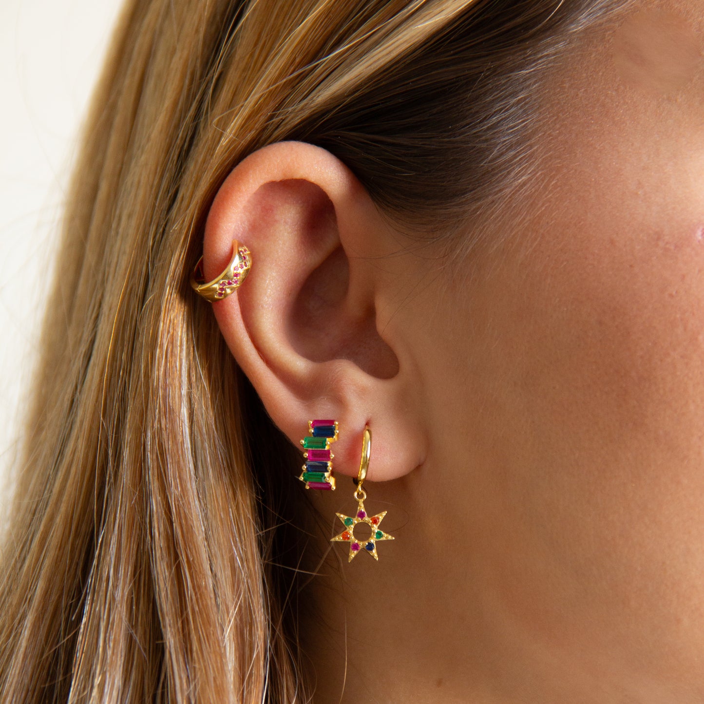 Aro zigzag Rosa - (Plata de Ley 925)