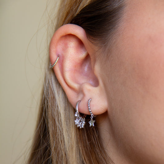 Aros Cordón Fino Plata 8mm - (Plata de Ley 925) - Mimiló