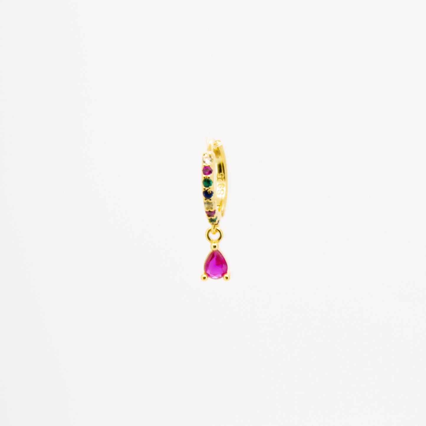 Aros Gotita Colorines - (Plata de Ley 925) - Mimiló
