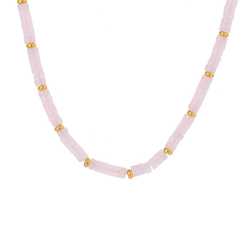 Collar Jade - (Petra: Acero Quirúrgico Waterproof y Piedras)