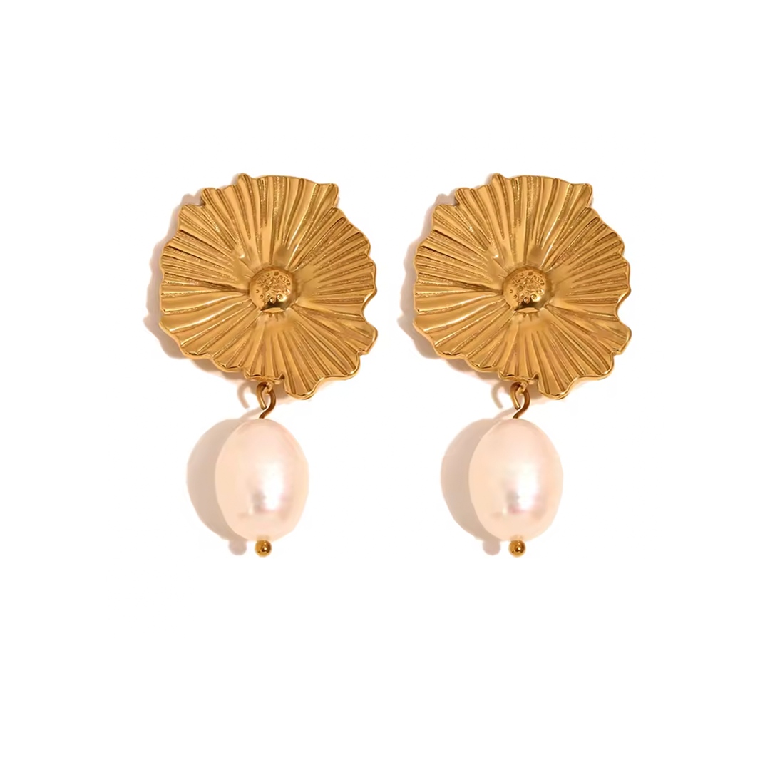 Pendientes Rosita - (Acero Quirúrgica Waterproof)