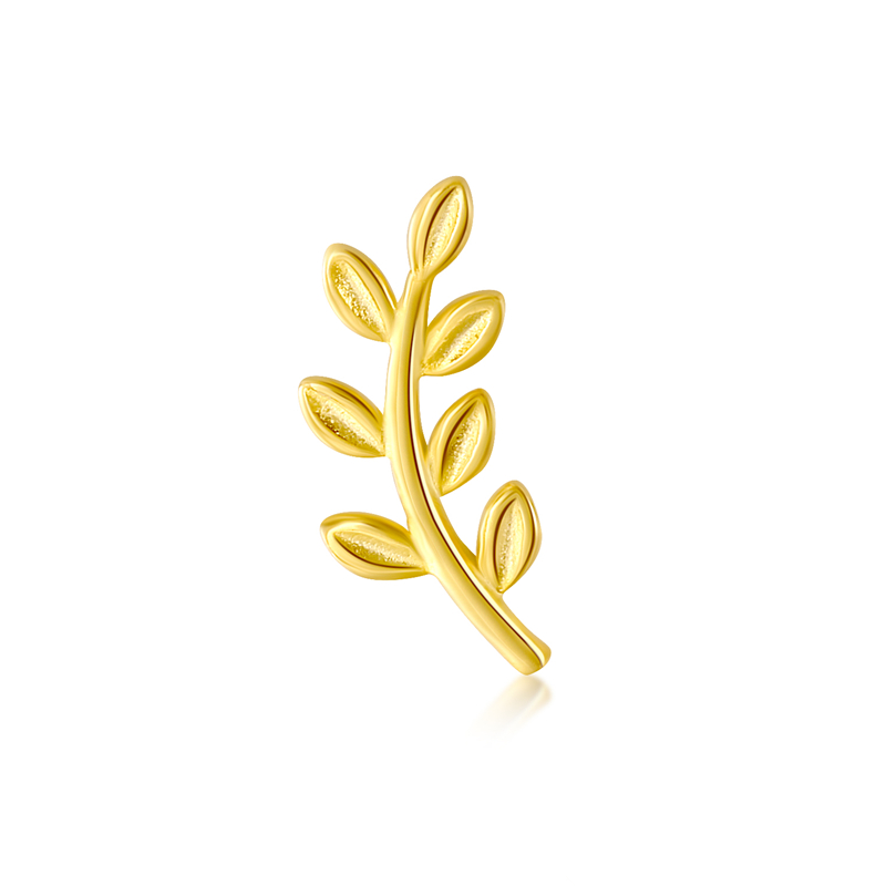 Pendientes Ramita Gold - (Plata de Ley 925) - Mimiló