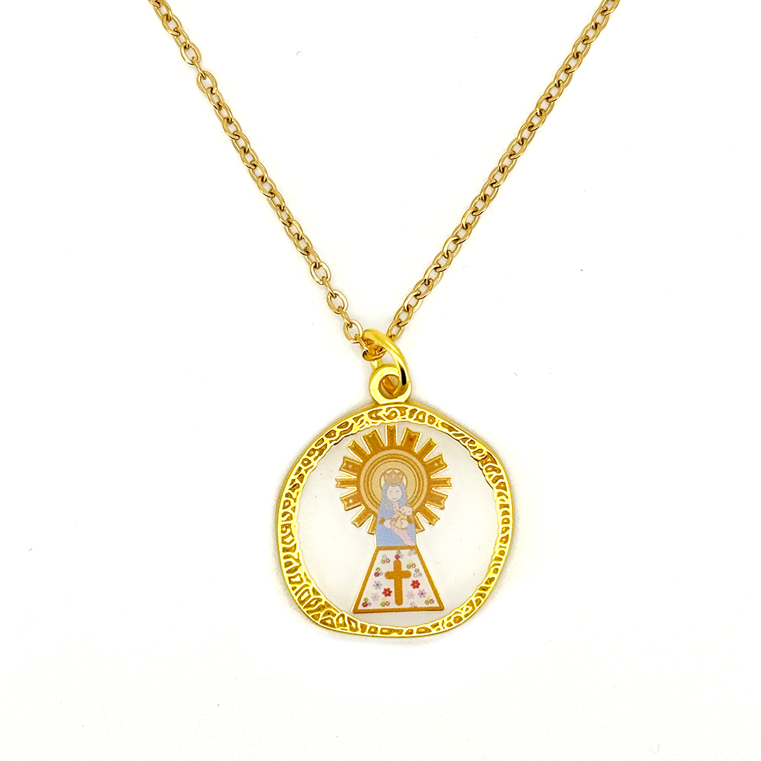 Collar Virgen Del Pilar Zaragoza - (Acero Quirúrgico Waterproof)