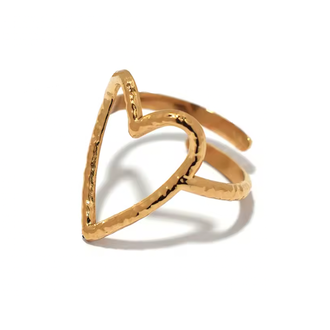Anillo Corazón - (Acero Quirúrgico Waterproof)