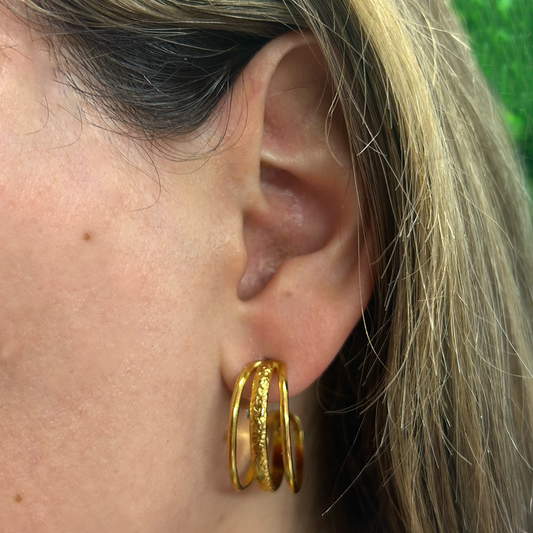 Pendientes Boston - (Acero Qurúrgico Waterproof)