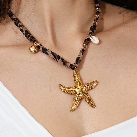 Collar Estrella de Mar - (Acero Quirúrgico Waterproof)