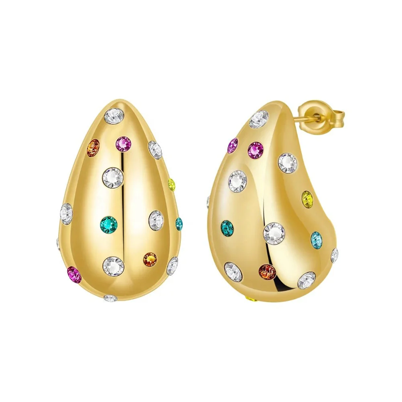 Pendientes Gota Colorinchis - (Acero Quirúrgico Waterproof)