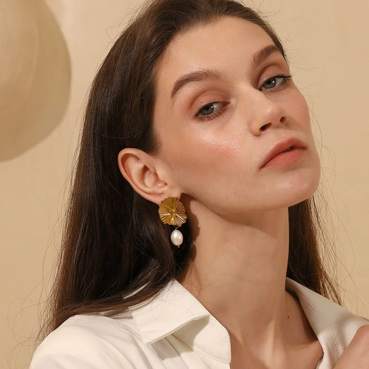 Pendientes Rosita - (Acero Quirúrgica Waterproof)