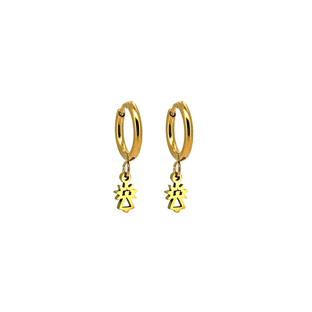 Pendientes Mini Virgen del Pilar - (Acero Quirúrgico Waterproof)