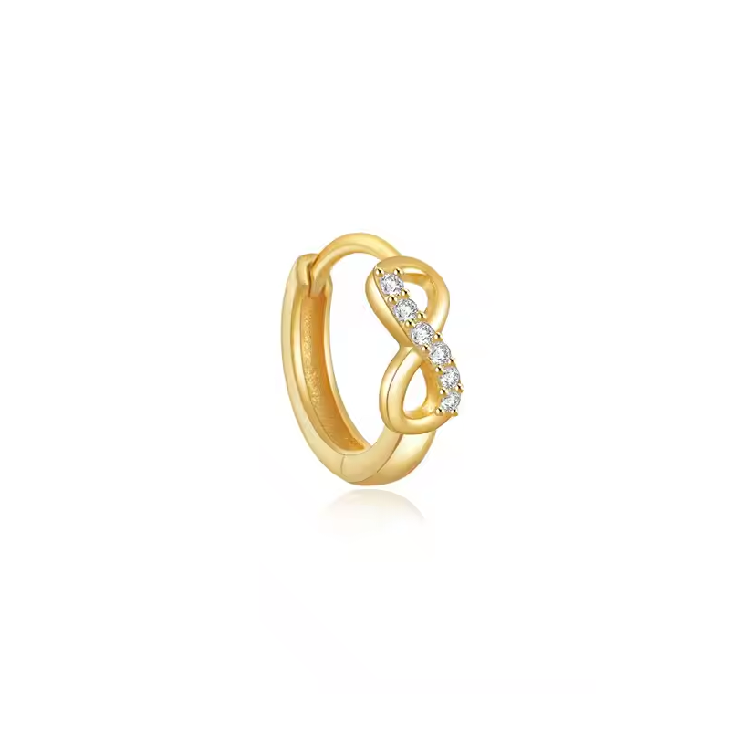Aros Infinito Oro - (Plata de Ley 925) - Mimiló