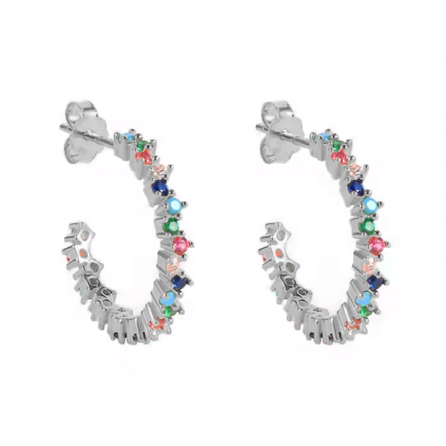 Aros New Chic Plata - (Plata de Ley 925) - Mimiló