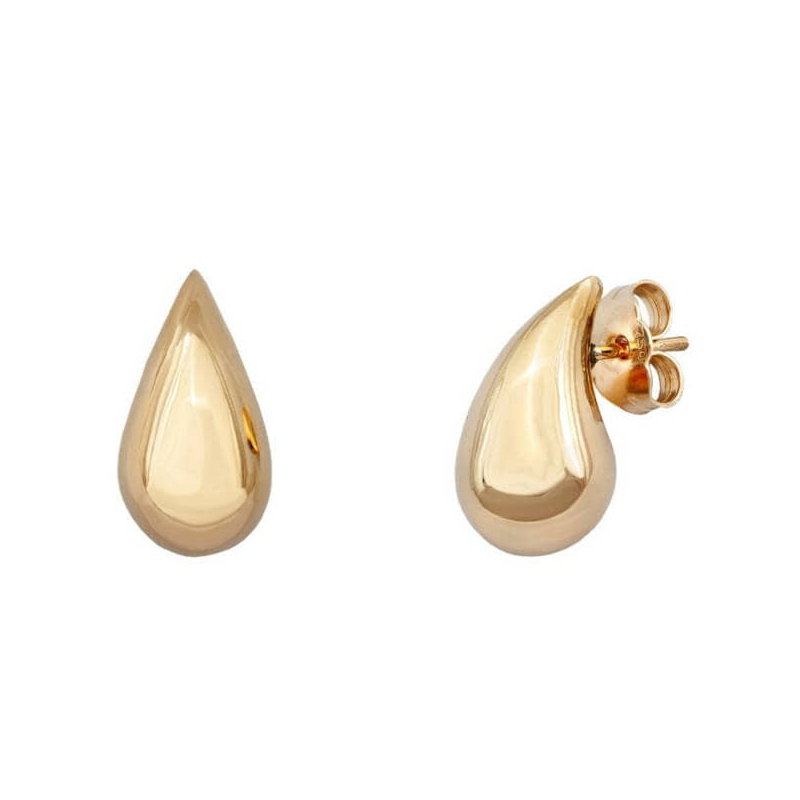 Pendientes Mini Gotita Oro - (Plata de Ley 925) - Mimiló