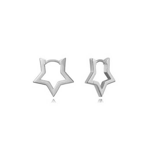 Pendientes Estrella Plata - (Plata de Ley 925) - Mimiló