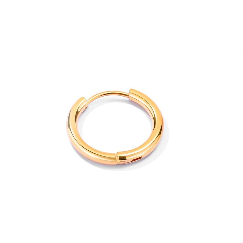 Gran Aro Liso Oro 13mm - (Plata de Ley 925) - Mimiló