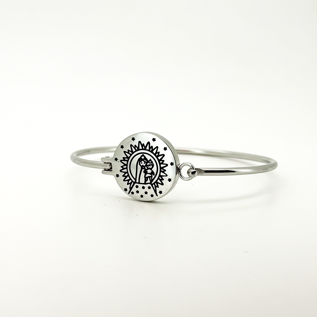 Pulsera Virgen Del Pilar "Cuídame" - (Acero Quirúrgico Waterproof) - Mimiló