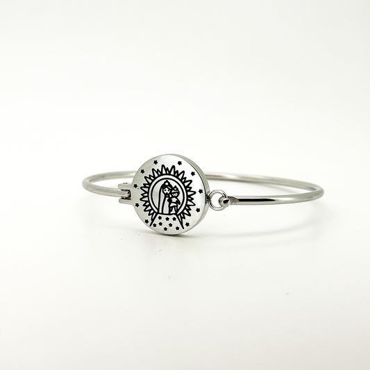 Pulsera Virgen Del Pilar "Cuídame" - (Acero Quirúrgico Waterproof)