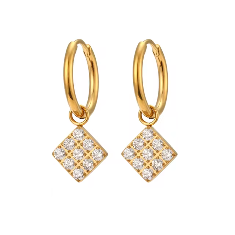 Pendientes Damas Oro - (Acero Quirúrgico Waterproof)