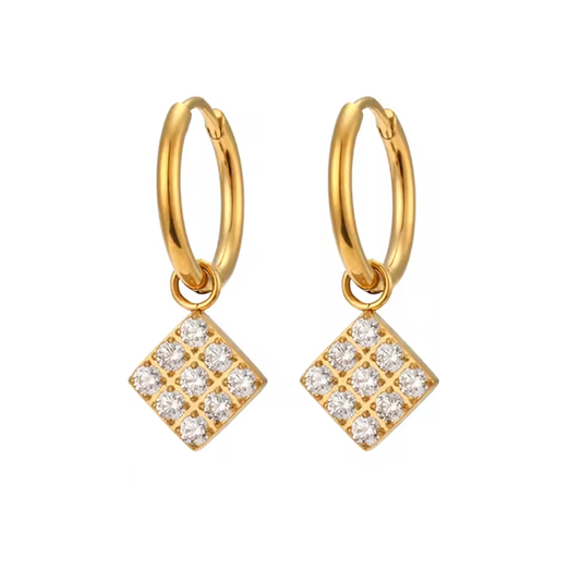Pendientes Damas Oro - (Acero Quirúrgico Waterproof)